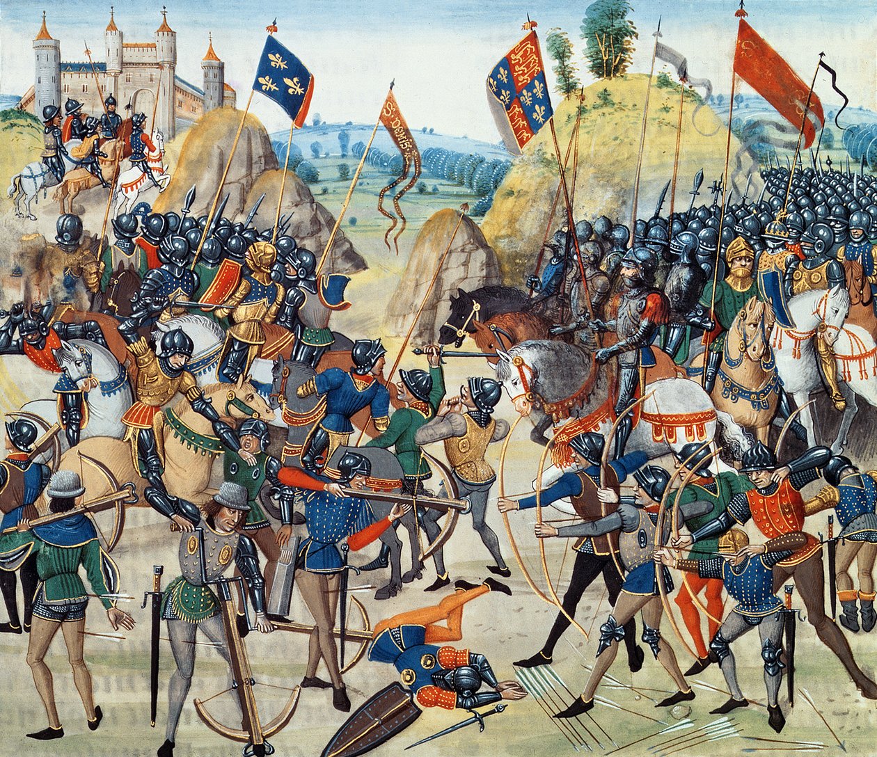 Fr 2643 f.165v Crecyn taistelu satavuotisesta sodasta, "Froissart