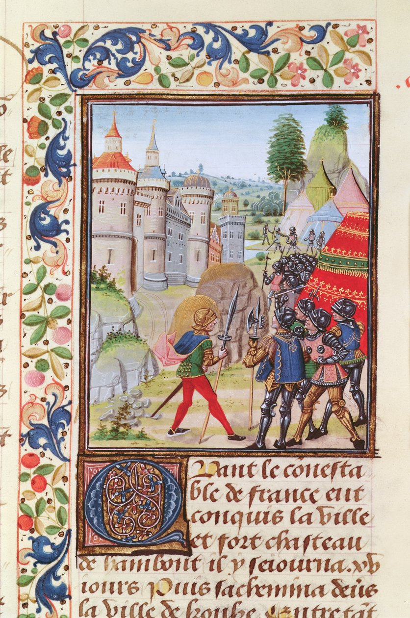 Fr 2643 f.410 Brestin piiritys vuonna 1373, Froissarts Chroniclesta tekijältä French School