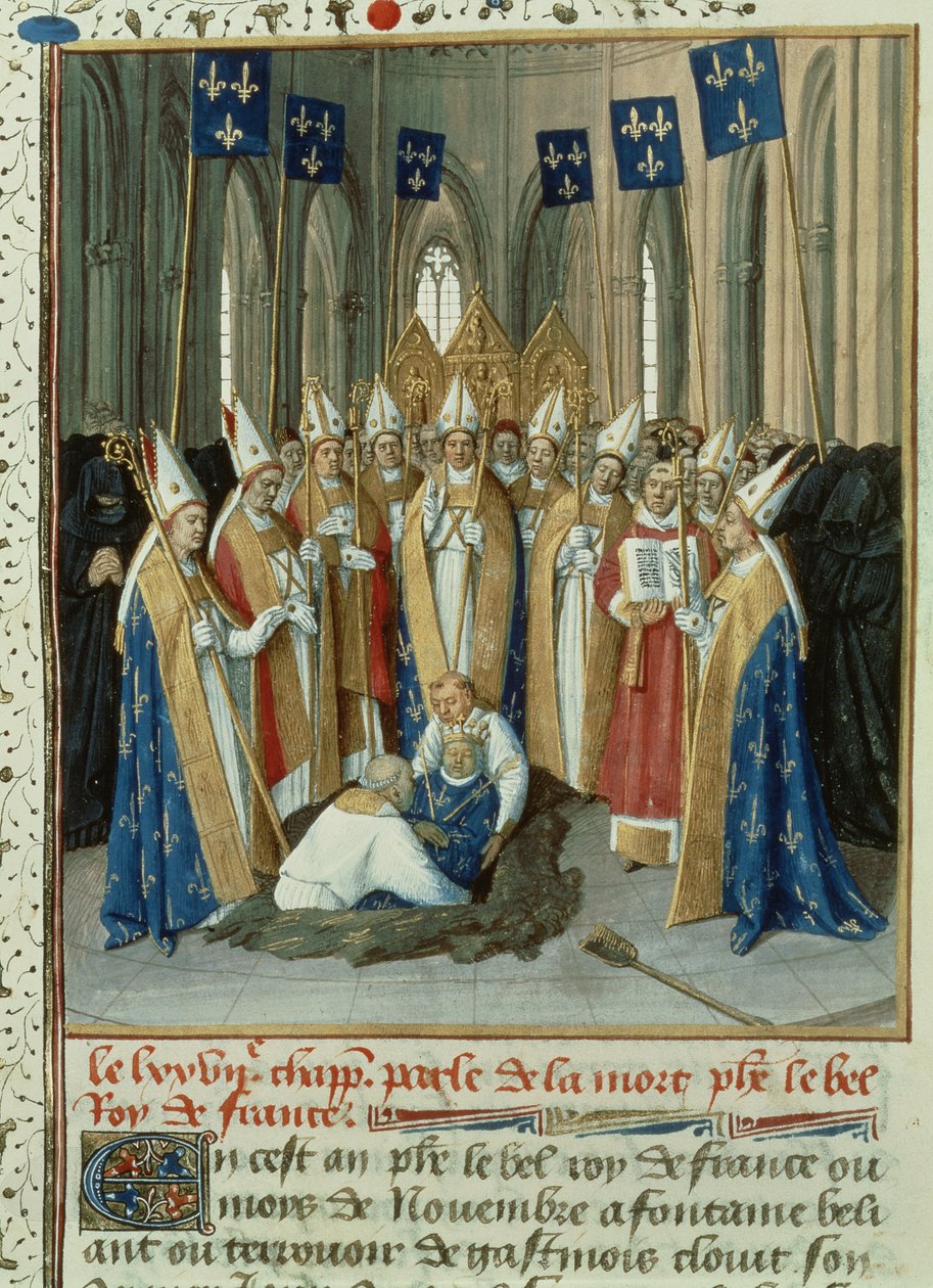 Fr 6465 f.323 Philippe Le Belin (1268-1314) hautaus St. Denisissä tekijältä French School