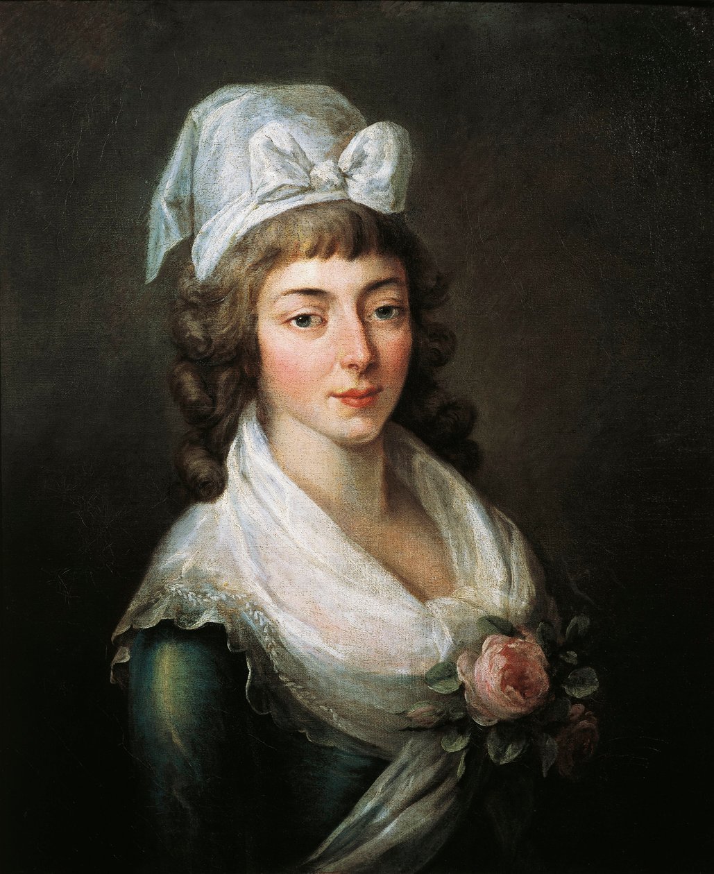 Ranska, Pariisi, Versailles, Madame Rolandin muotokuva (Marie-Jean Roland de la Platiere tekijältä French School