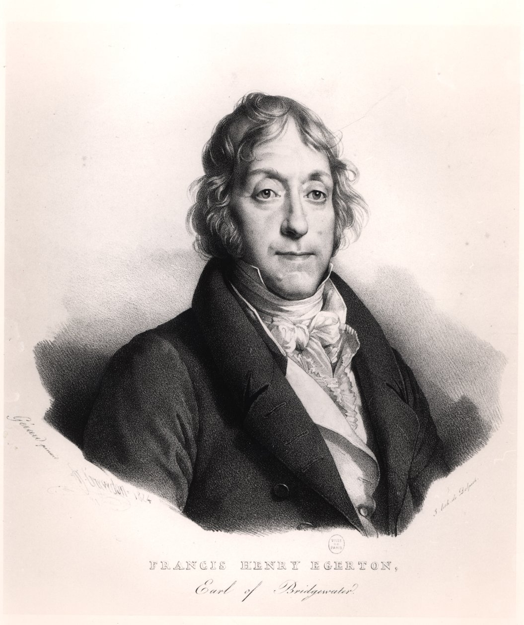 Francis Henry Egerton (1756-1829) Earl of Bridgewater, kaiverrus Francois Seraphin Delpech (1778-1825) 1824 tekijältä French School
