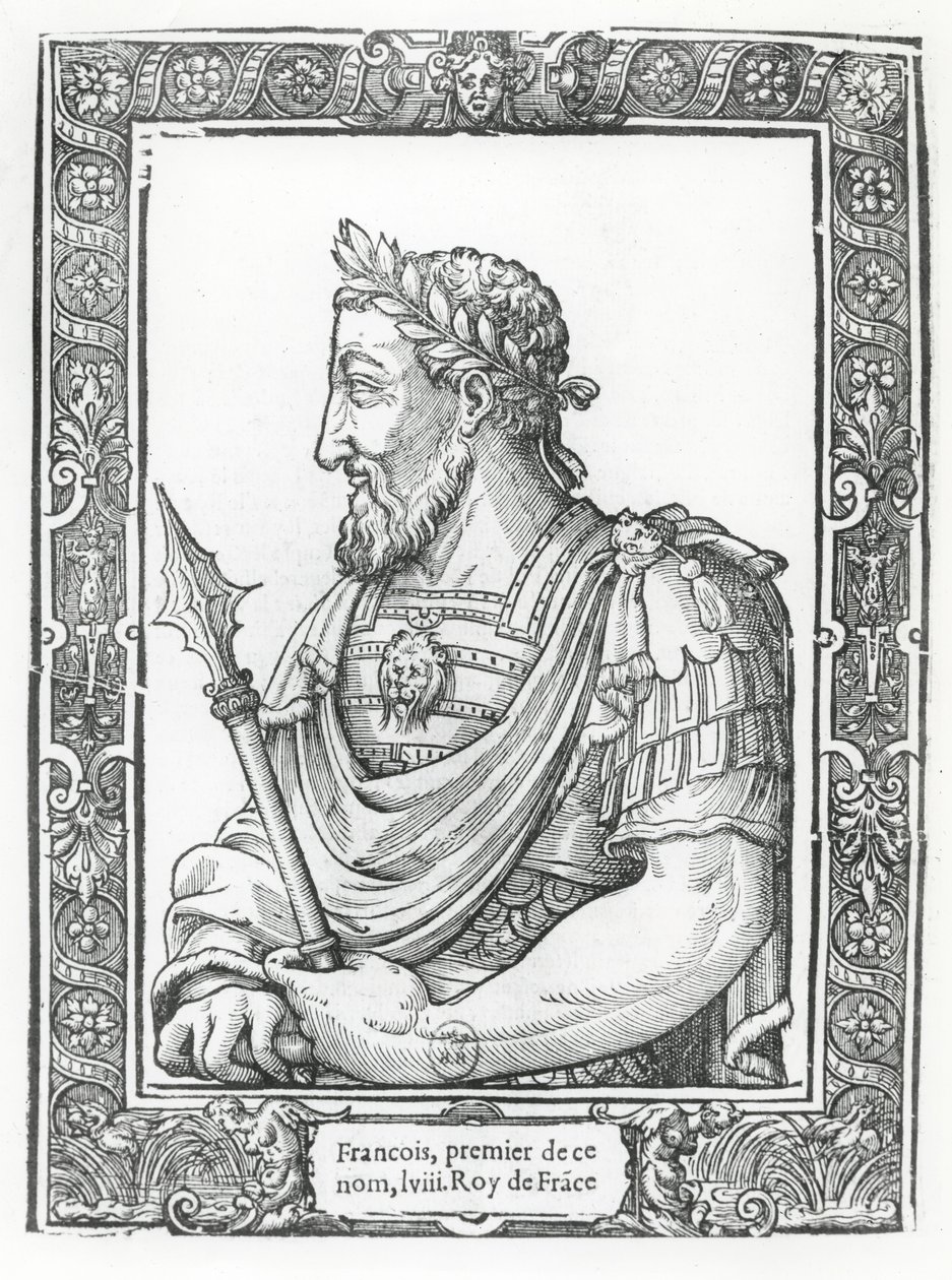 Francis I Ranskalainen (kaiverrus) tekijältä French School