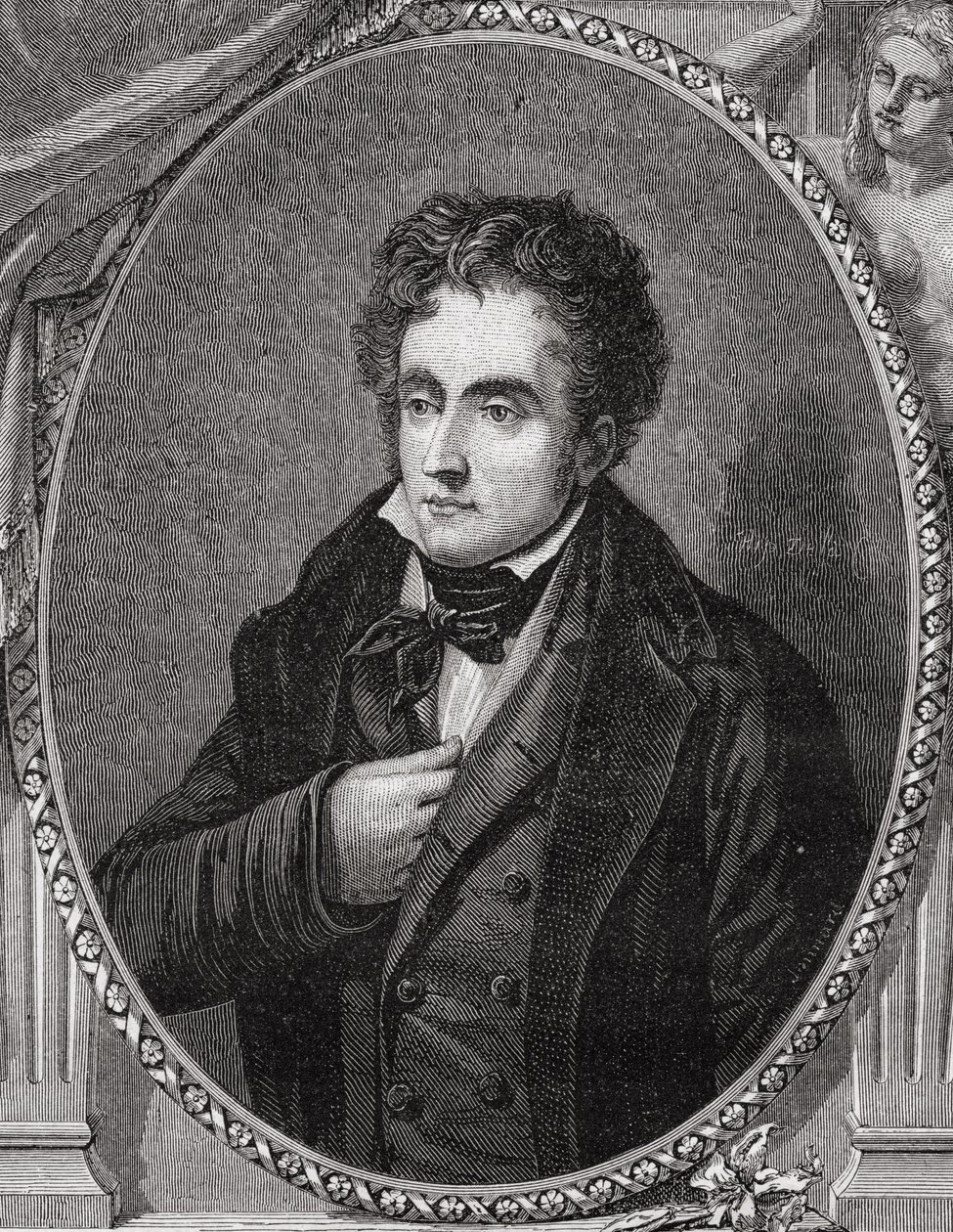 Francois-Rene, vicomte de Chateaubriand (1768-1848) Louis Blancin (1811-82) "Histoire de la Revolution Francaisesta" tekijältä French School