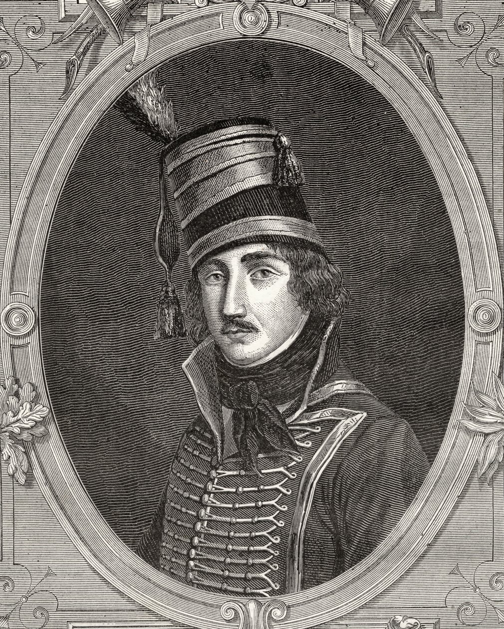 Francois Severin Marceau-Desgraviers, Louis Blancin (1811-82) teoksesta "Histoire de la Revolution Francaise". tekijältä French School
