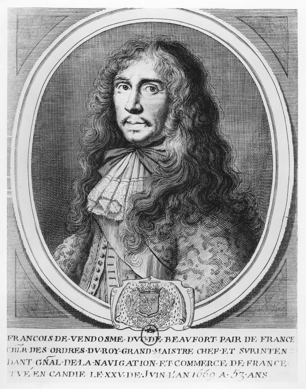François de Bourbon, Beaufortin herttua (kaiverrus) tekijältä French School