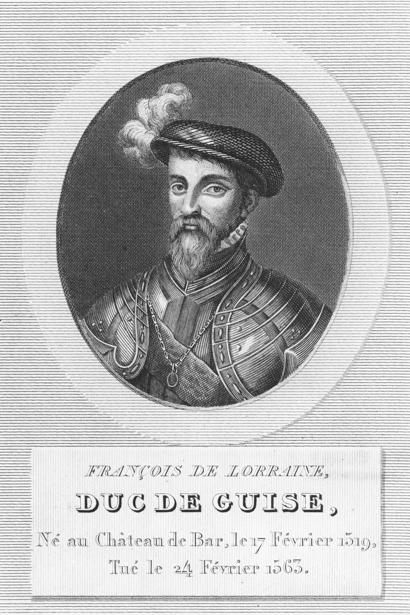 Francois de Lorraine, Guisen herttua (kaiverrus) tekijältä French School