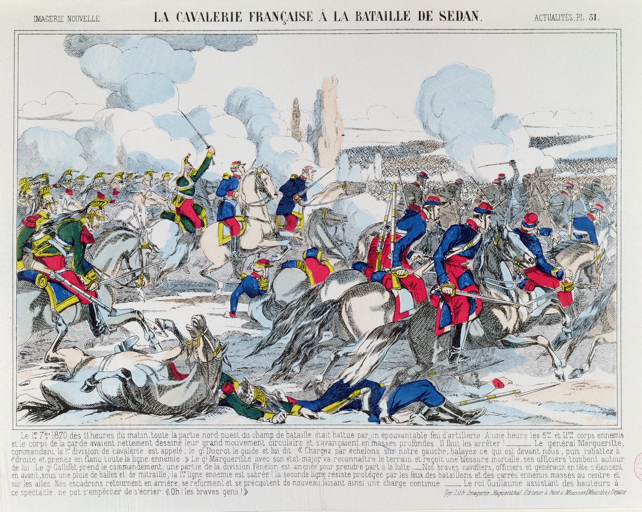Ranskan ratsuväen joukot Sedanin taistelussa 1. syyskuuta 1870 tekijältä French School