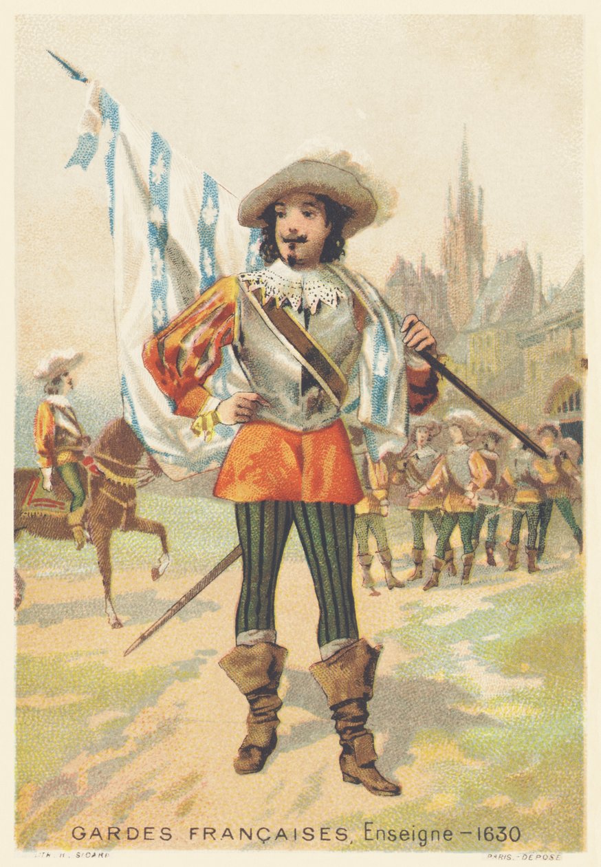 Ranskan kaartin vänrikki vuonna 1630 (Regiment d