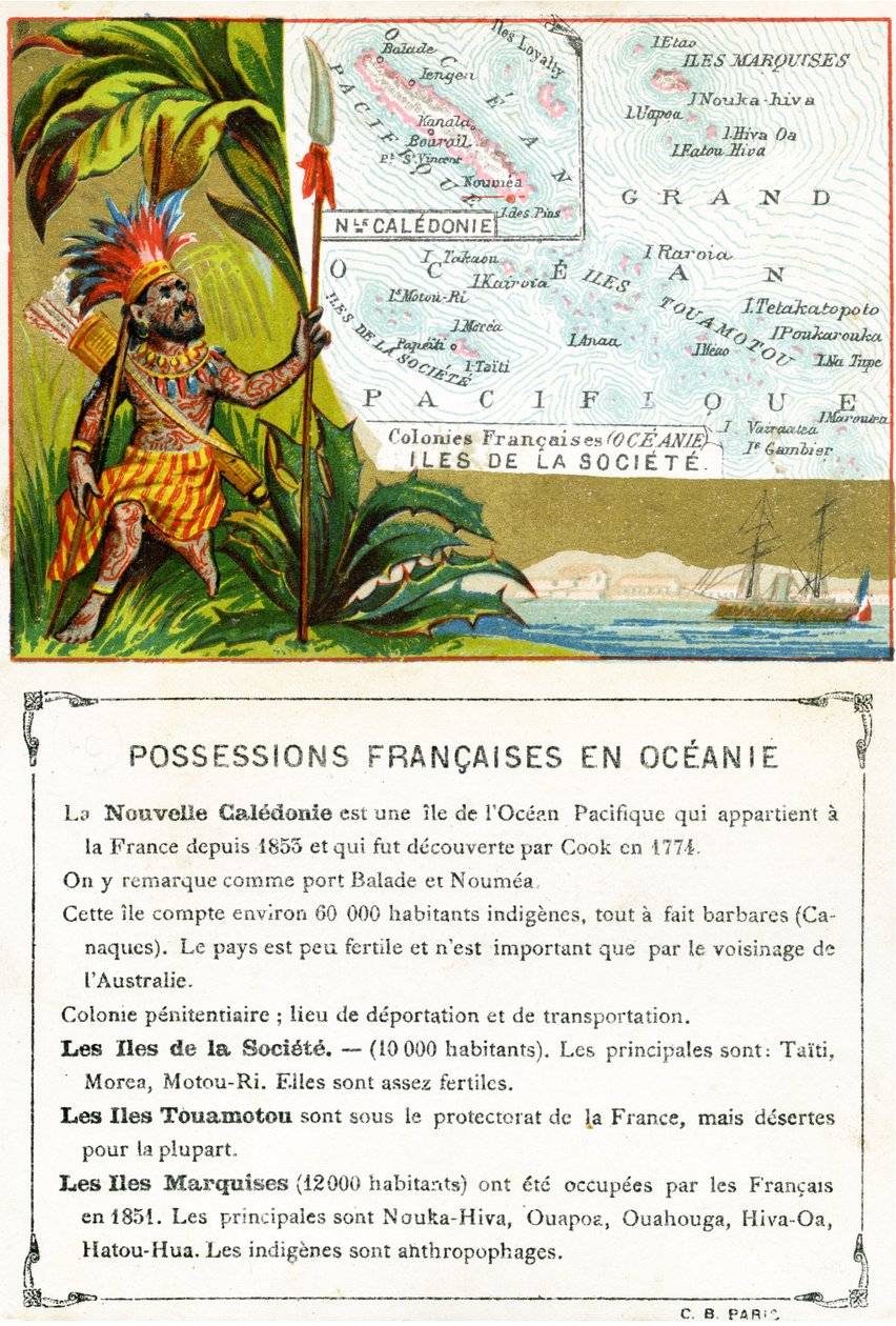 Ranskan omaisuus Oseaniassa, noin 1890 tekijältä French School