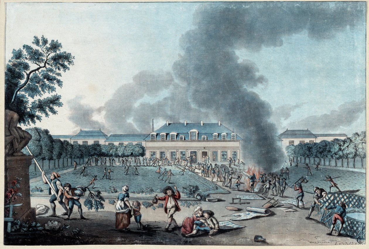 Ranskan vallankumous: Reveillon 28. huhtikuuta tapettien valmistus ryöstettiin tekijältä French School