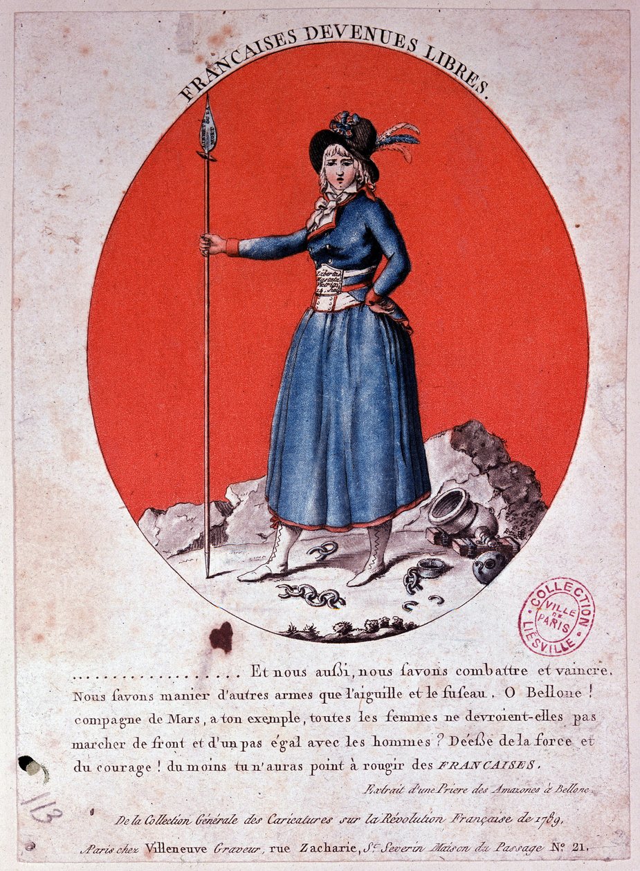 Ranskalaiset miehet vapautuivat vuonna 1789 - kaiverrus, Carnavalet. tekijältä French School