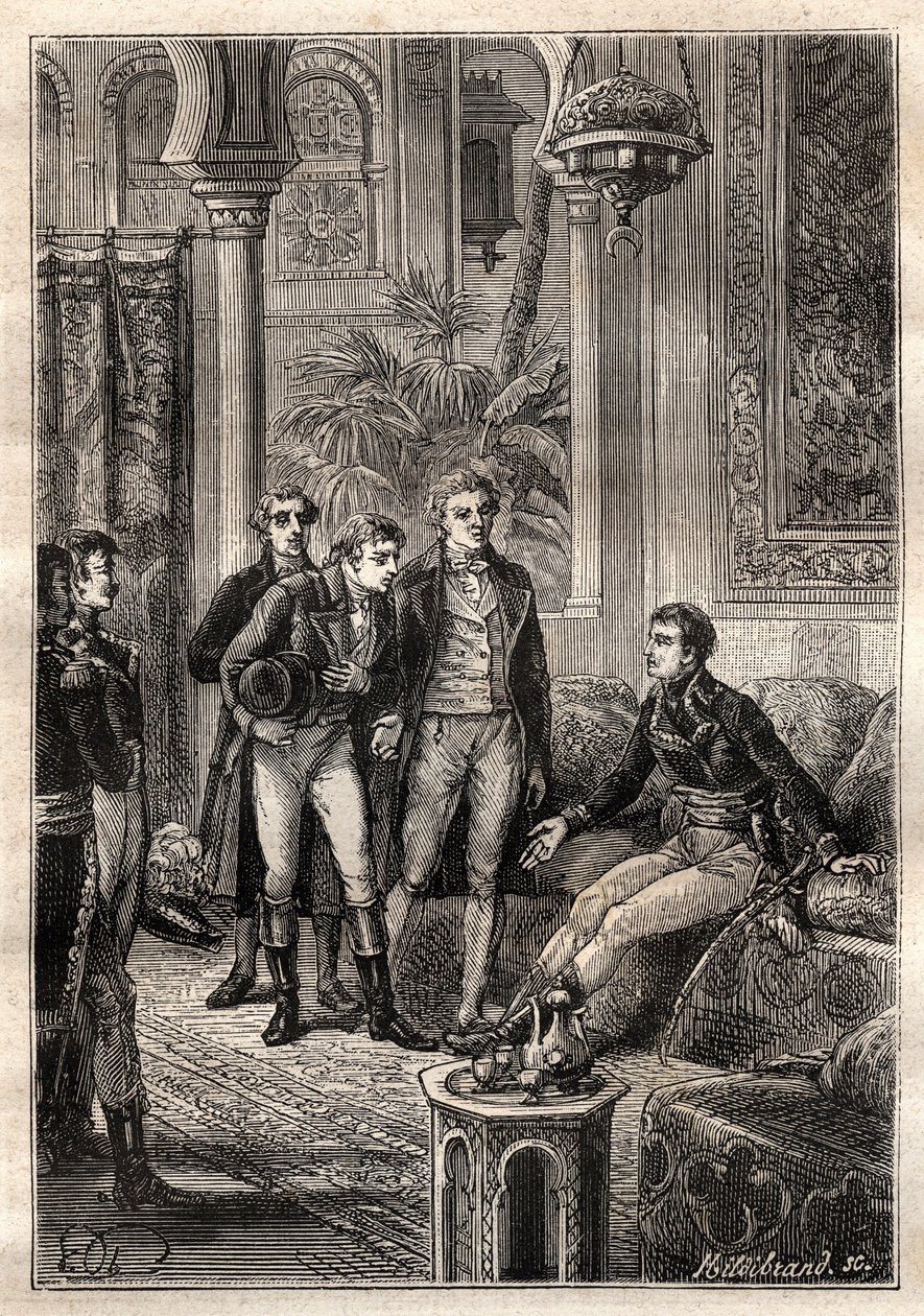 Friedrich Konrad Hornemann (1772-1801) tapasi Napoleon Bonaparten Kairossa vuonna 1797 Gaspard Mongen (1746-1818) ja Claude Louis Berthollet