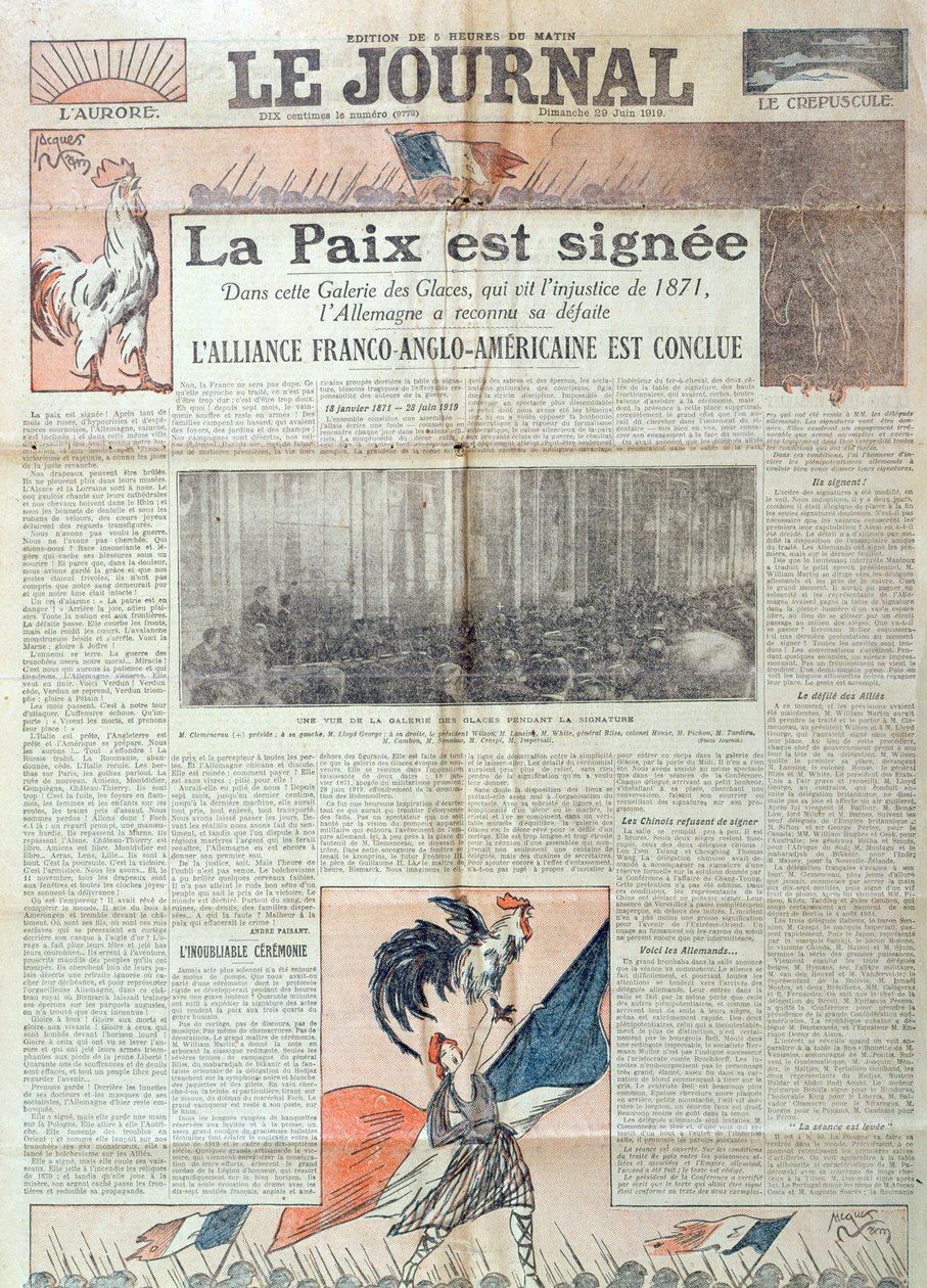Le Journalin etusivu, jossa juhlitaan Versailles