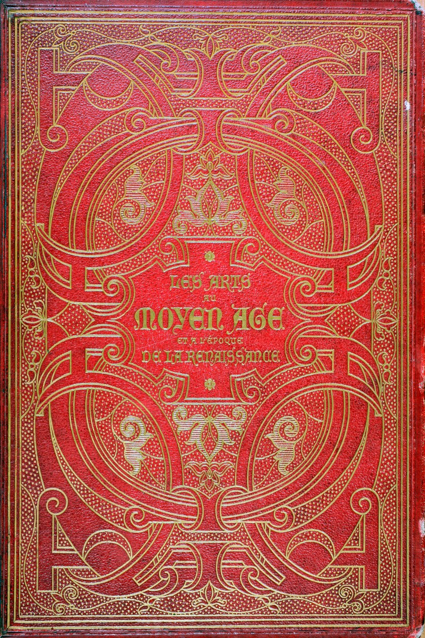 Firmin Didotin vuonna 1873 julkaiseman Les Arts au Moyen Age -lehden etukansi (nahkaa) tekijältä French School