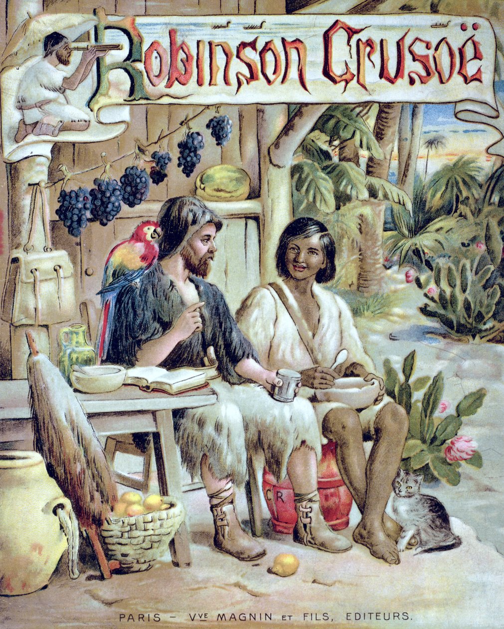 Robinson Crusoen etukansi tekijältä French School