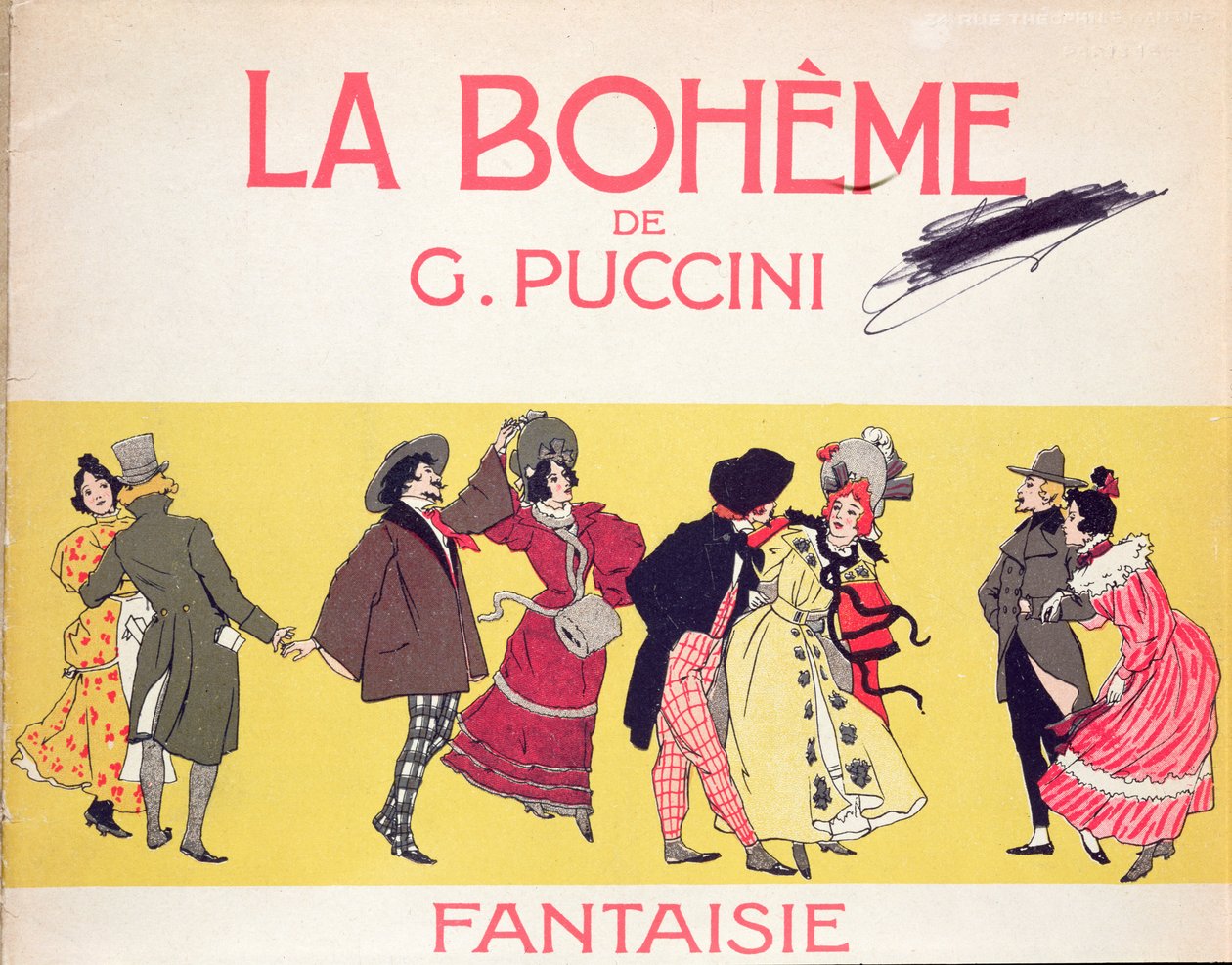 Puccinin La Bohemen tulosarkin etuosa, 1900-luvun alku tekijältä French School