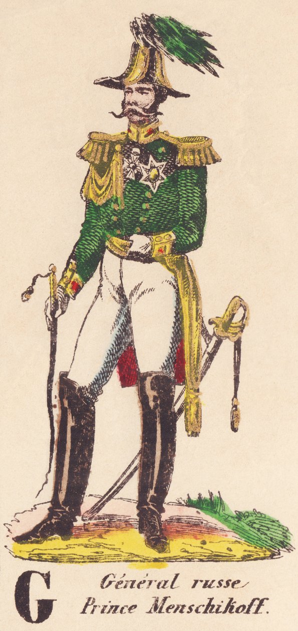 G: Venäjän kenraali, prinssi Menschikoff (1787-1869) tekijältä French School