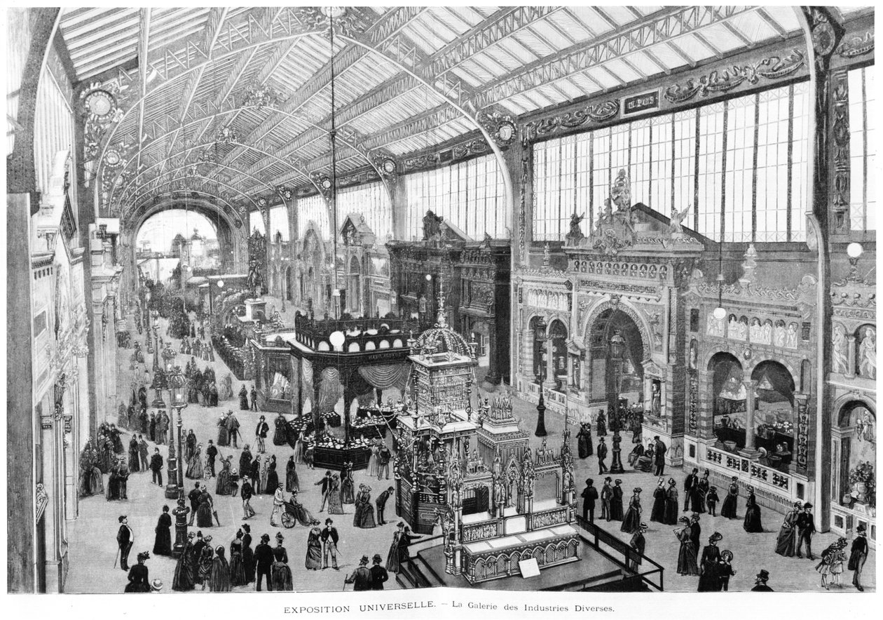 Gallery of the Various Industries, Universal Exhibition, Pariisi, 1889 tekijältä French School