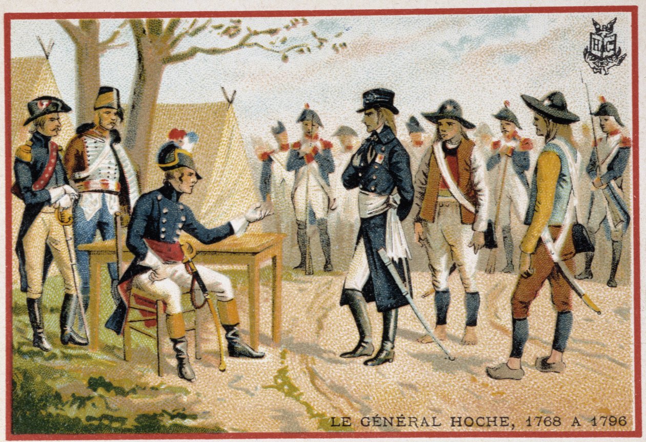 Kenraali Hoche ennen vendealaisia vuonna 1795 (Vendeen rauhoittaminen). tekijältä French School