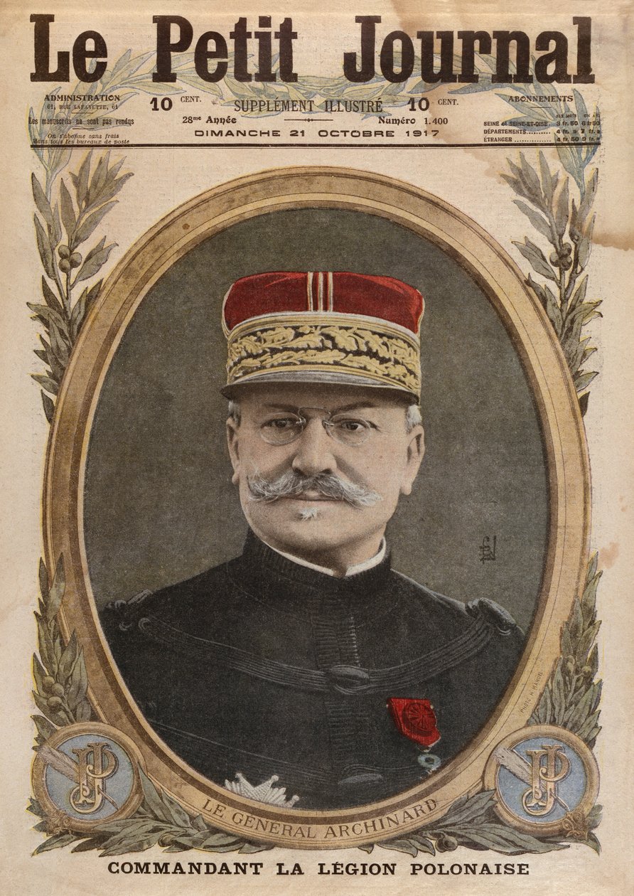 Kenraali Louis Archinard, etukannen kuvitus Le Petit Journalista, liitekuva, 21. lokakuuta 1917 tekijältä French School