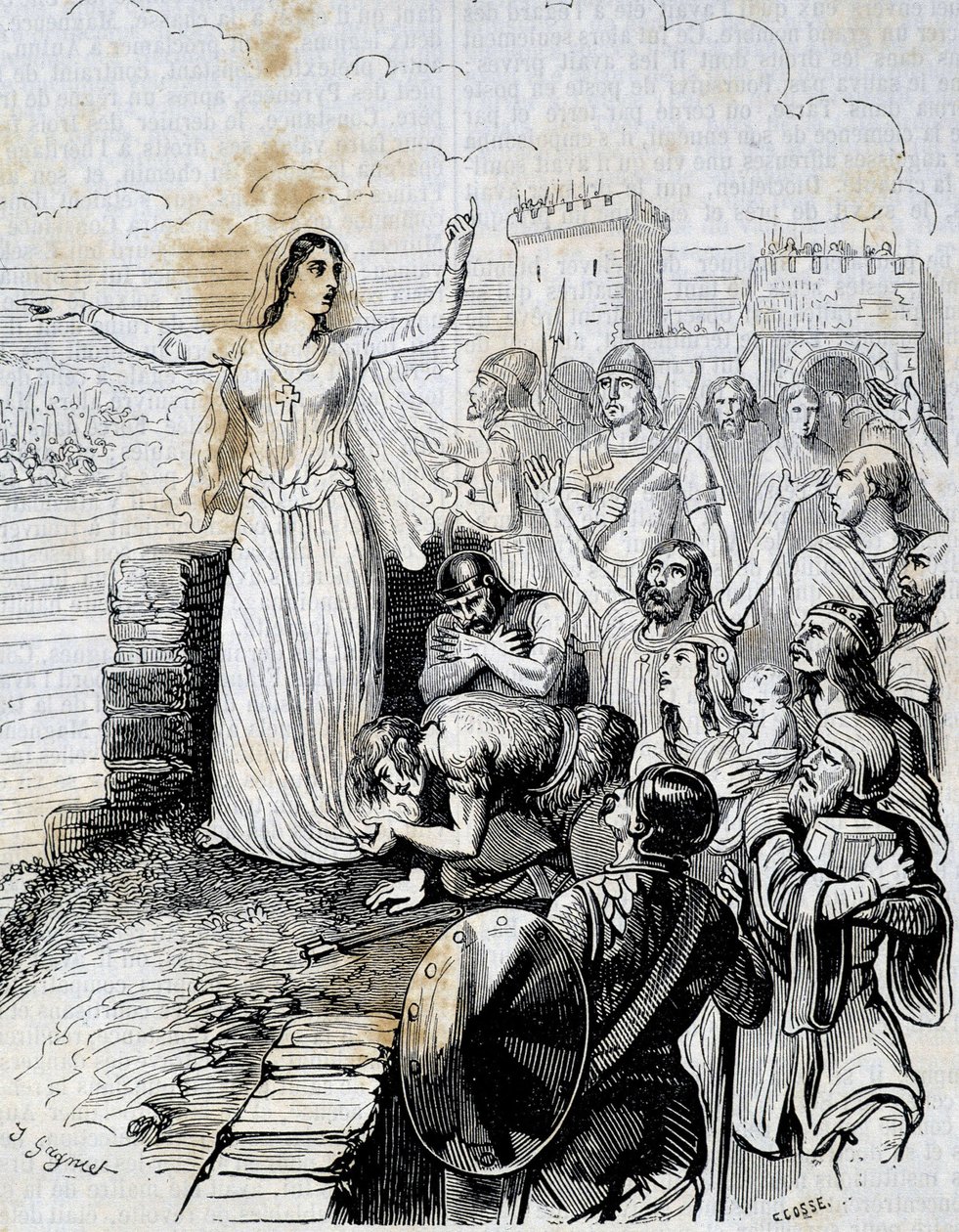 Genneviève rauhoittaa pariisilaisia ​​- L.-P.:n "Histoire de France" -kirjassa. Anquetil tekijältä French School