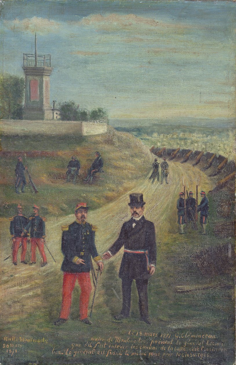 Georges Clemenceau (1841-1929) Montmartren pormestarina 18. maaliskuuta 1871 tekijältä French School