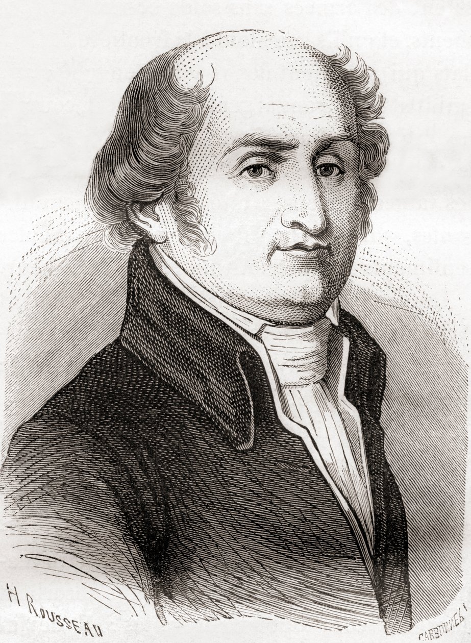 Gilbert Romme, teoksesta Les Merveilles de la Science, julkaistu noin vuonna 1870 (kaiverrus). tekijältä French School