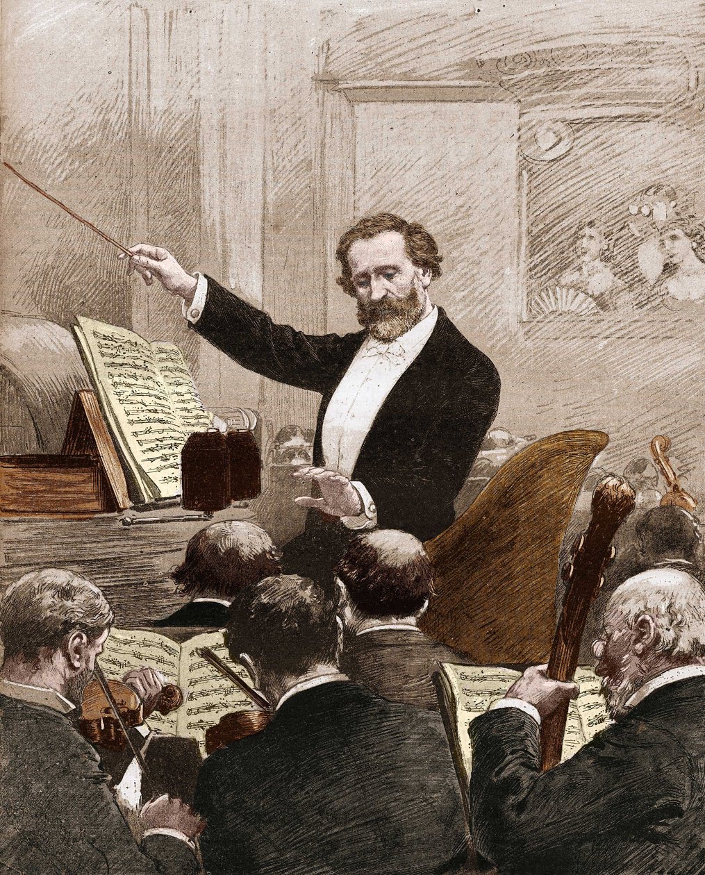 Giuseppe Verdi dirigint l
