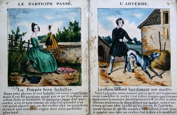 Kielioppikirja lapsille. noin 1850 (väri litho) tekijältä French School