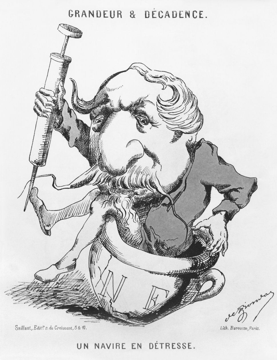 Keisari Napoleon III:n (1808-73) loisto ja rappio n. 1870 tekijältä French School