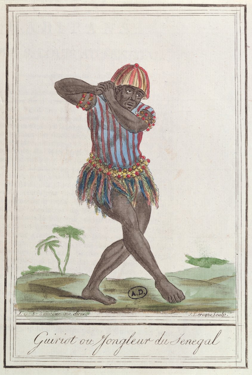 Senegalin Griot tai Minstrel, 1796 tekijältä French School