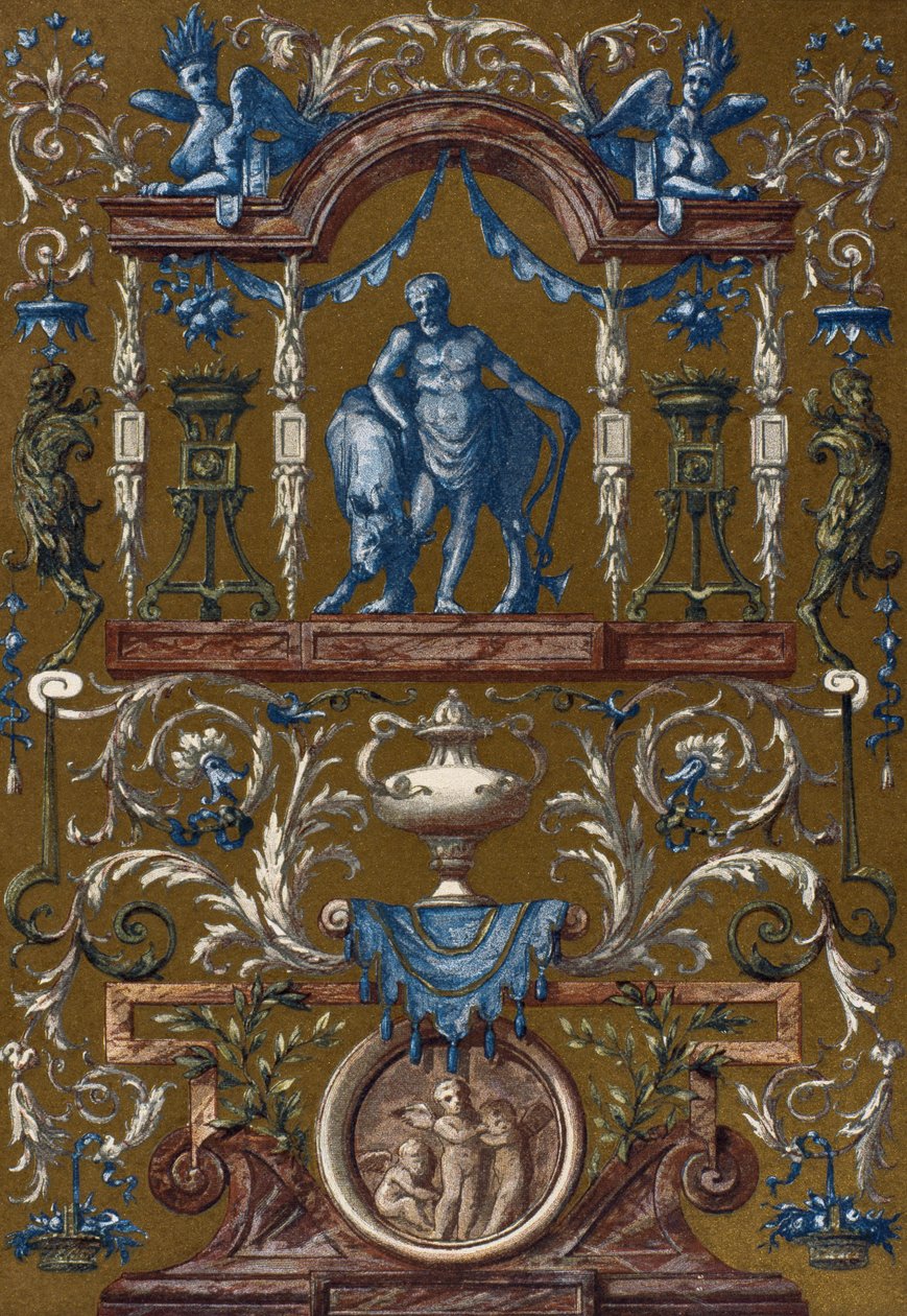 Groteski, Jean Berain vanhin (1640-1711), Kaiverrus sisustuksen ja sisustuksen sanakirjasta, osa II, kirjoittanut Henry Havard tekijältä French School