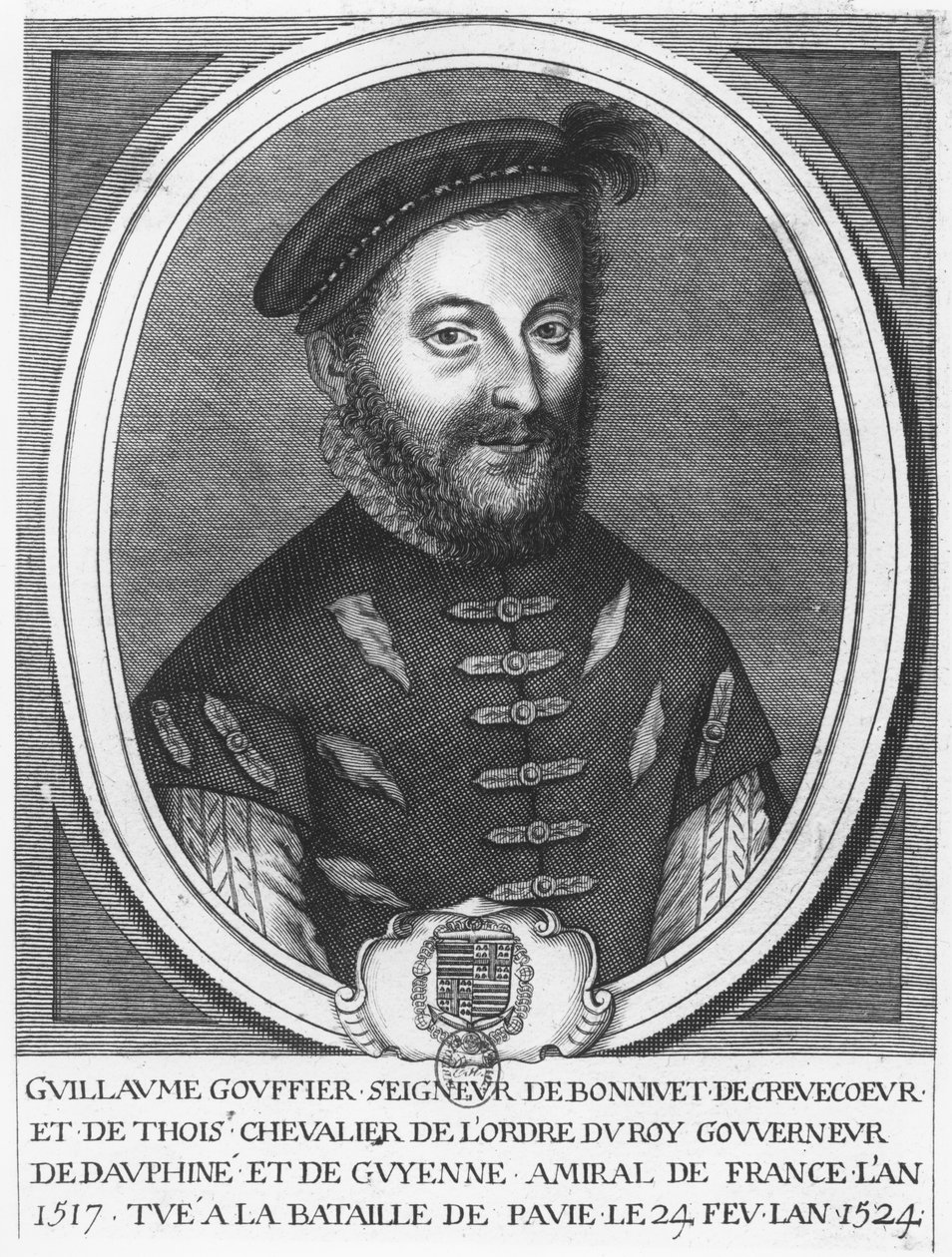 Guillaume Gouffier, Bonnivetin herra (kaiverrus) tekijältä French School