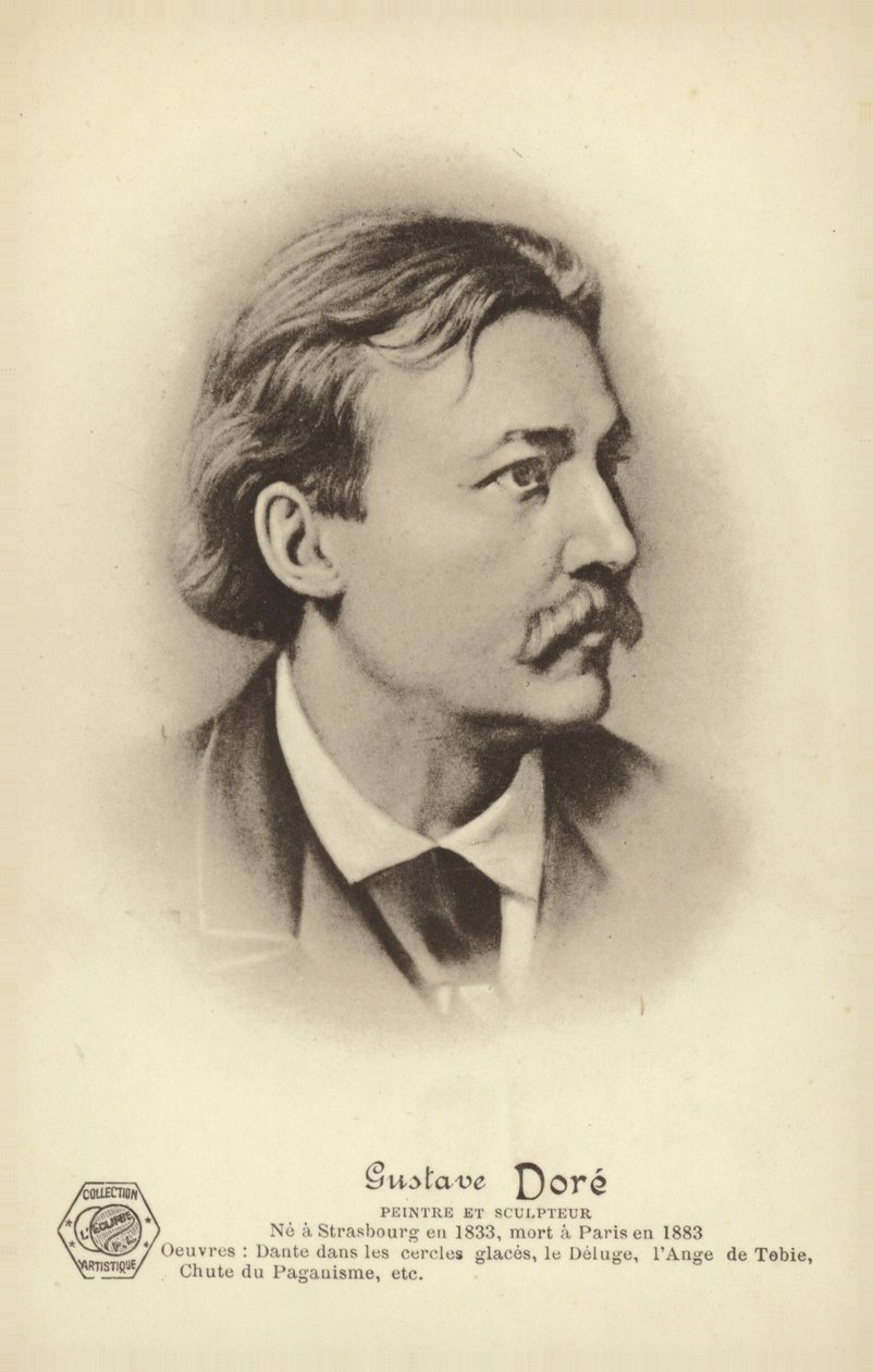 Gustave Dore, ranskalainen taiteilija ja kuvittaja (litografia) tekijältä French School