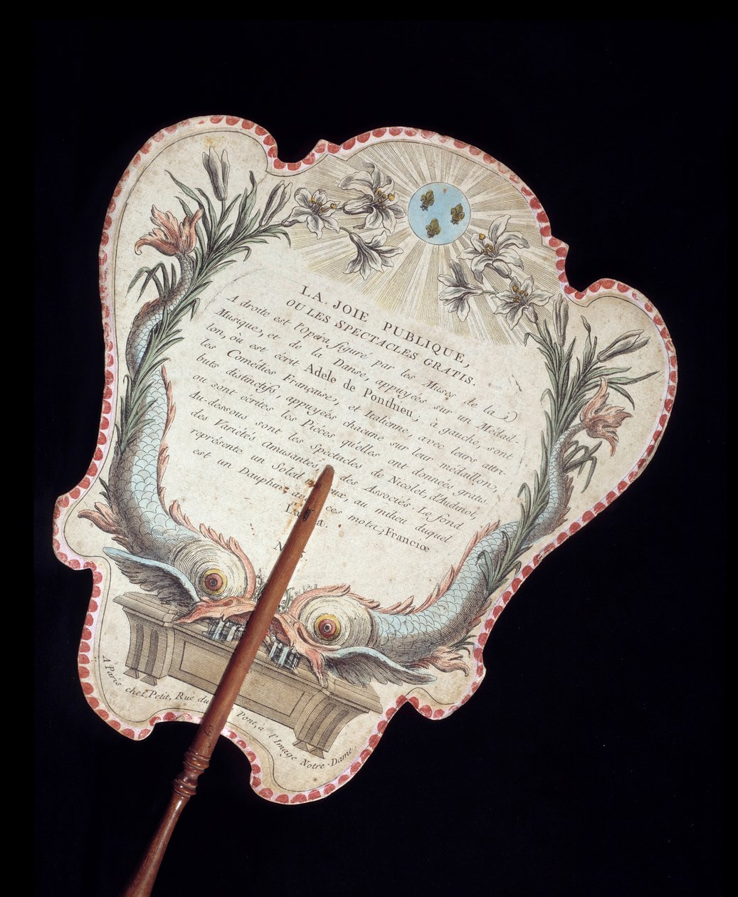 Käsinäyttö. Takaisin. Värikaiverrus pahville, joka suojasi kasvoja tulen kuumuudelta. Ranska 1700-luvulla. Pariisi, Musee Carnavalet tekijältä French School