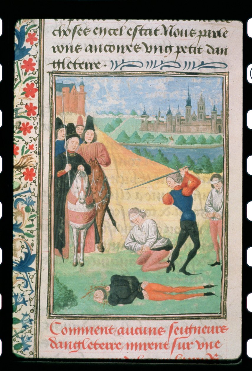 Harl 4380 f.193v Richard II:n kannattajien teloitus, Froissart
