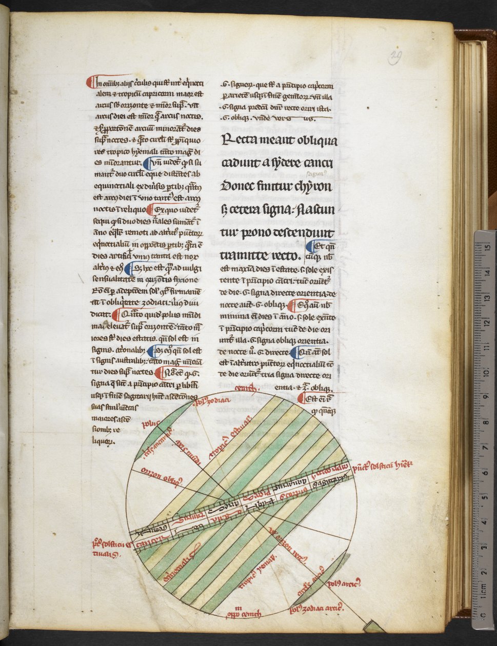 Harley MS 3647 f.29 Johannes de Sacro Boscon 