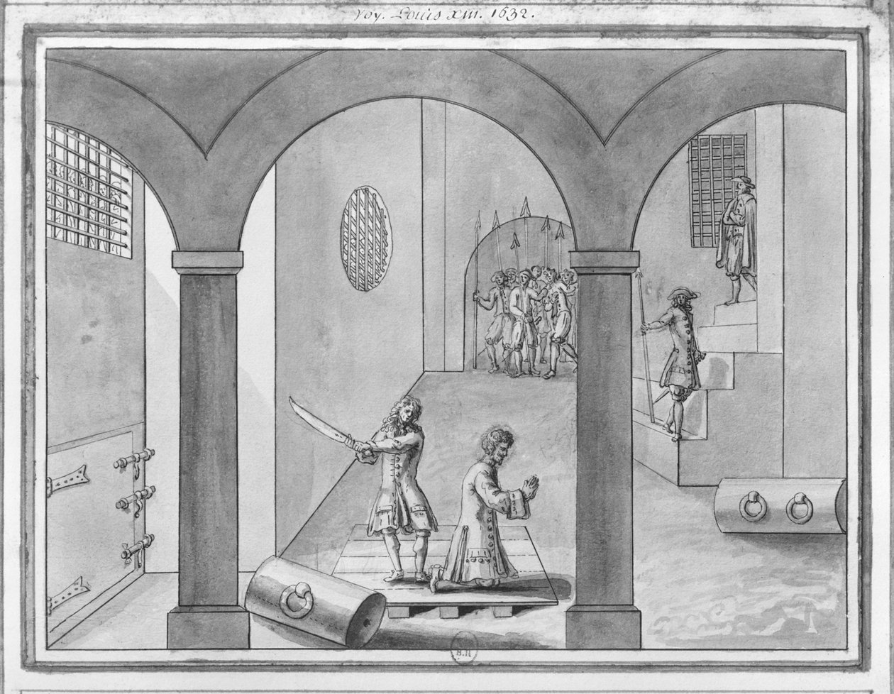 Henri II, Montmorencyn herttua mestattiin Toulousessa 30. lokakuuta 1632 (kynä ja muste ja pesu paperille) tekijältä French School