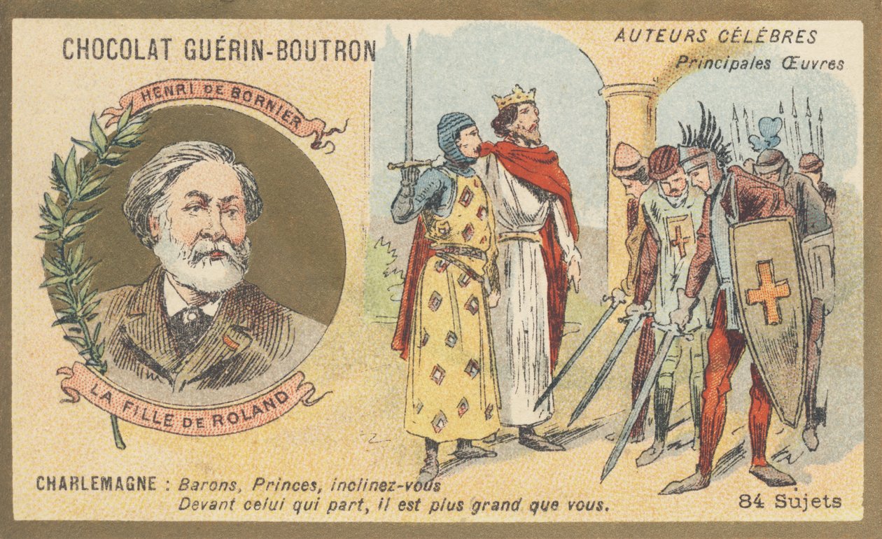 Henri de Bornier (1825-1901), näytelmäkirjailija, runoilija, ranskalainen kirjailija, kirjailija "La fille de Roland", draama 4 näytöksessä tekijältä French School
