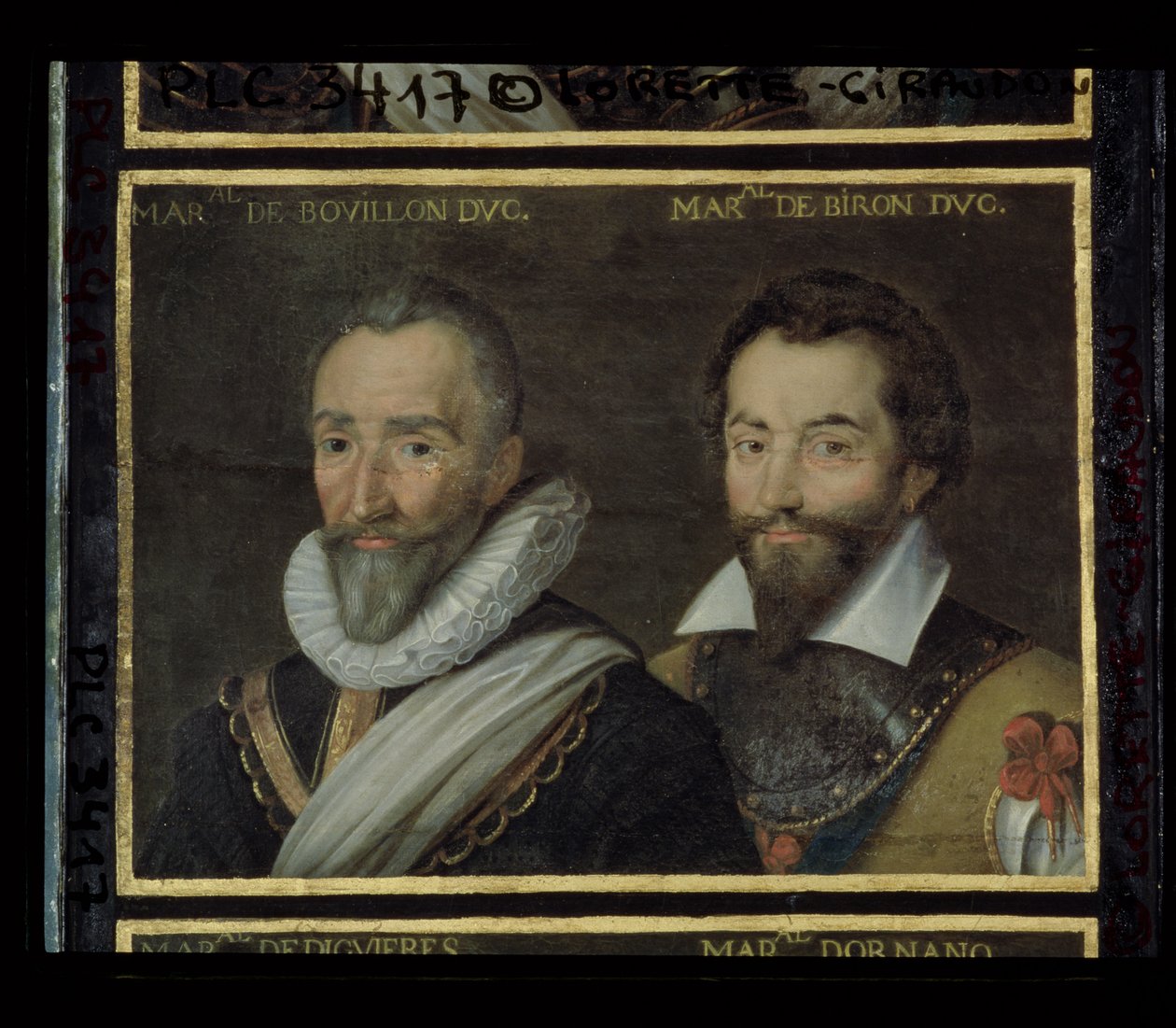 Henri de la Tour dAuvergne (1555-1623) Bouillonin herttua ja Charles de Gontaut (1562-1602) Bironin herttua, 1617-1638 tekijältä French School