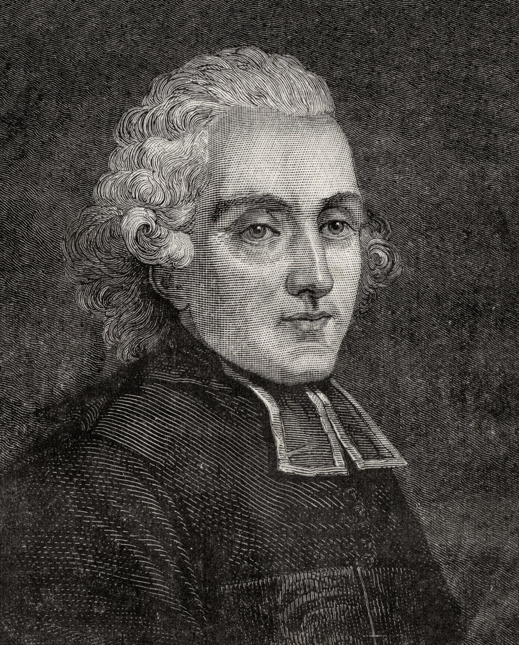 Henry Essex Edgeworth, Louis Blancin (1811-82) teoksesta "Histoire de la Revolution Francaise" (Ranskan vallankumouksen historia). tekijältä French School