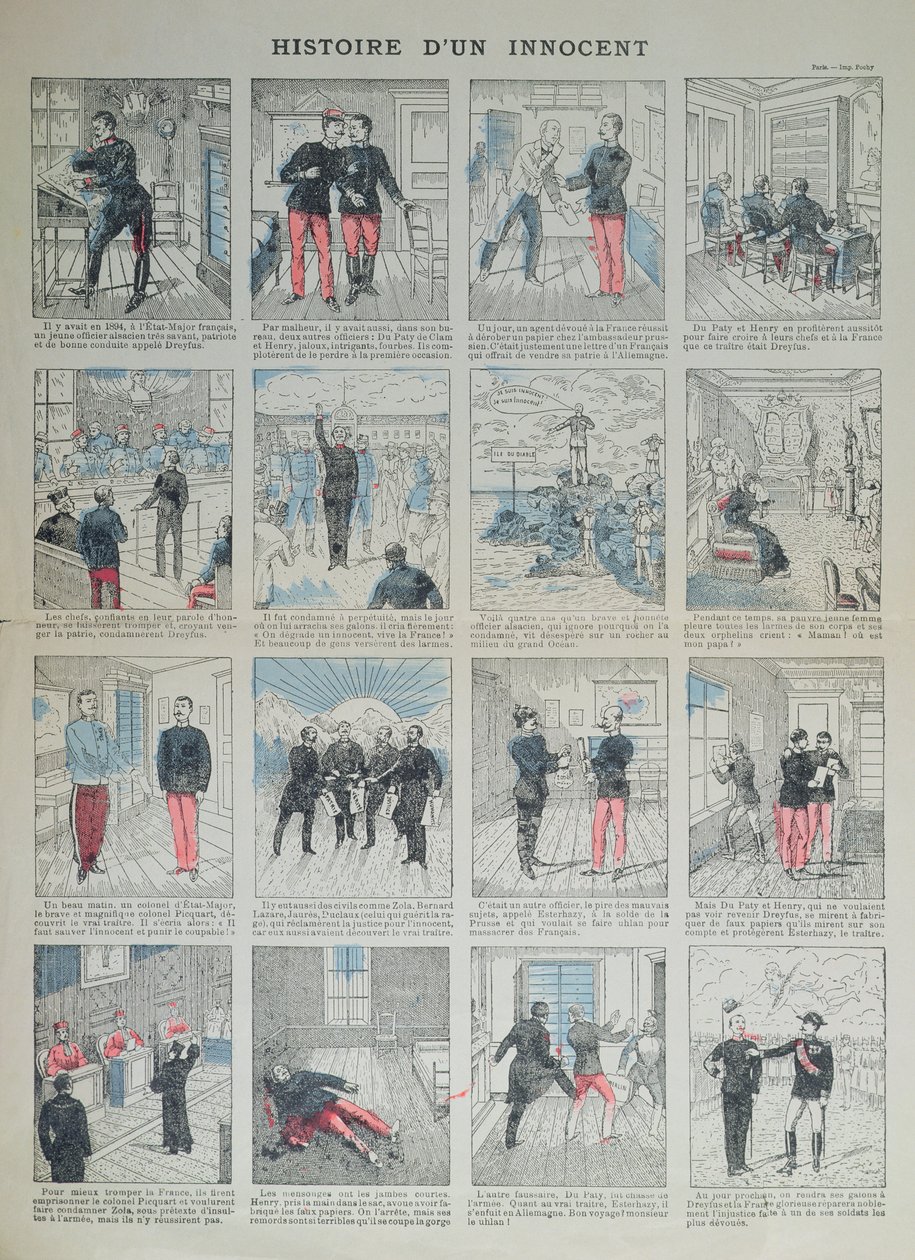 Histoire dun Innocent, kuvitettu Dreyfus-tapauksen historia tekijältä French School