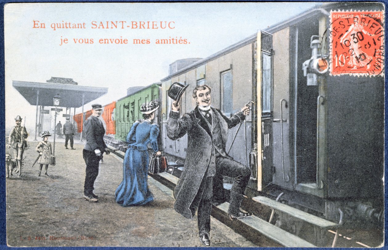 Lomapostikortti Saint-Brieucista, n. 1910 (kuvan jälkeen) tekijältä French School