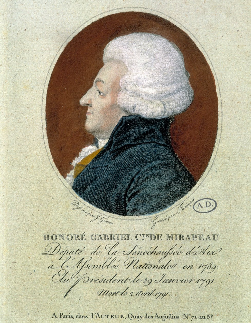 Honore Gabriel (Honore-Gabriel) Riqueti, Mirabeaun kreivi (1749-1791): Aix