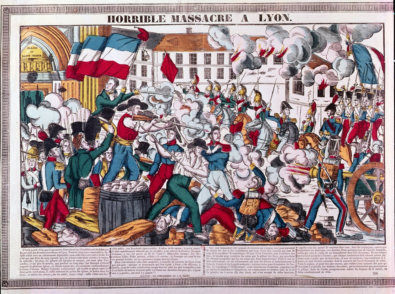 Kauhea verilöyly Lyonissa 9. huhtikuuta 1834 tekijältä French School