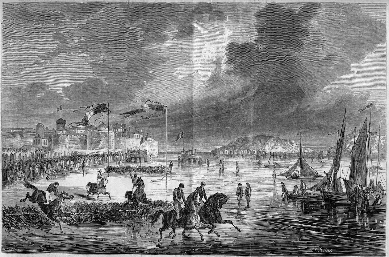 Ratsastus: suuri lännen derby Saint Malon (Saint-Malo), Illen ja Vilainen rannalla (35) tekijältä French School
