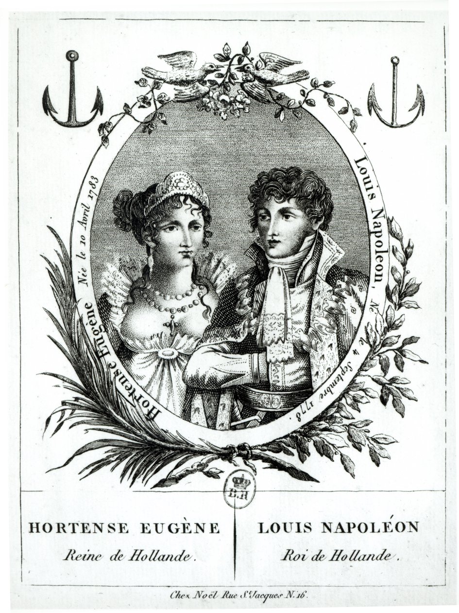 Hortense de Beauharnais (1783-1837) ja Louis-Napoleon Bonaparte (1778-1846) tekijältä French School