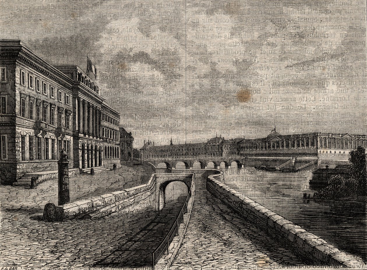 Hotel de la Monnaie - Kaiverrus "" Pariisin fyysiseen, siviili- ja moraaliseen historiaan: varhaisimmista historiallisista ajoista nykypäivään", Jacques Antoine Dulaure tekijältä French School