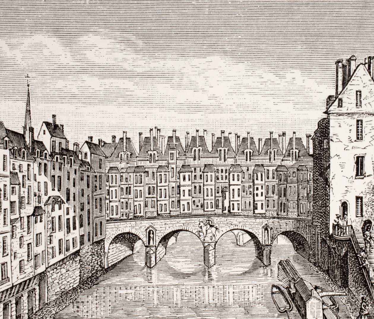 Talot Saint-Michel-sillalla, Pariisi, 1875 tekijältä French School