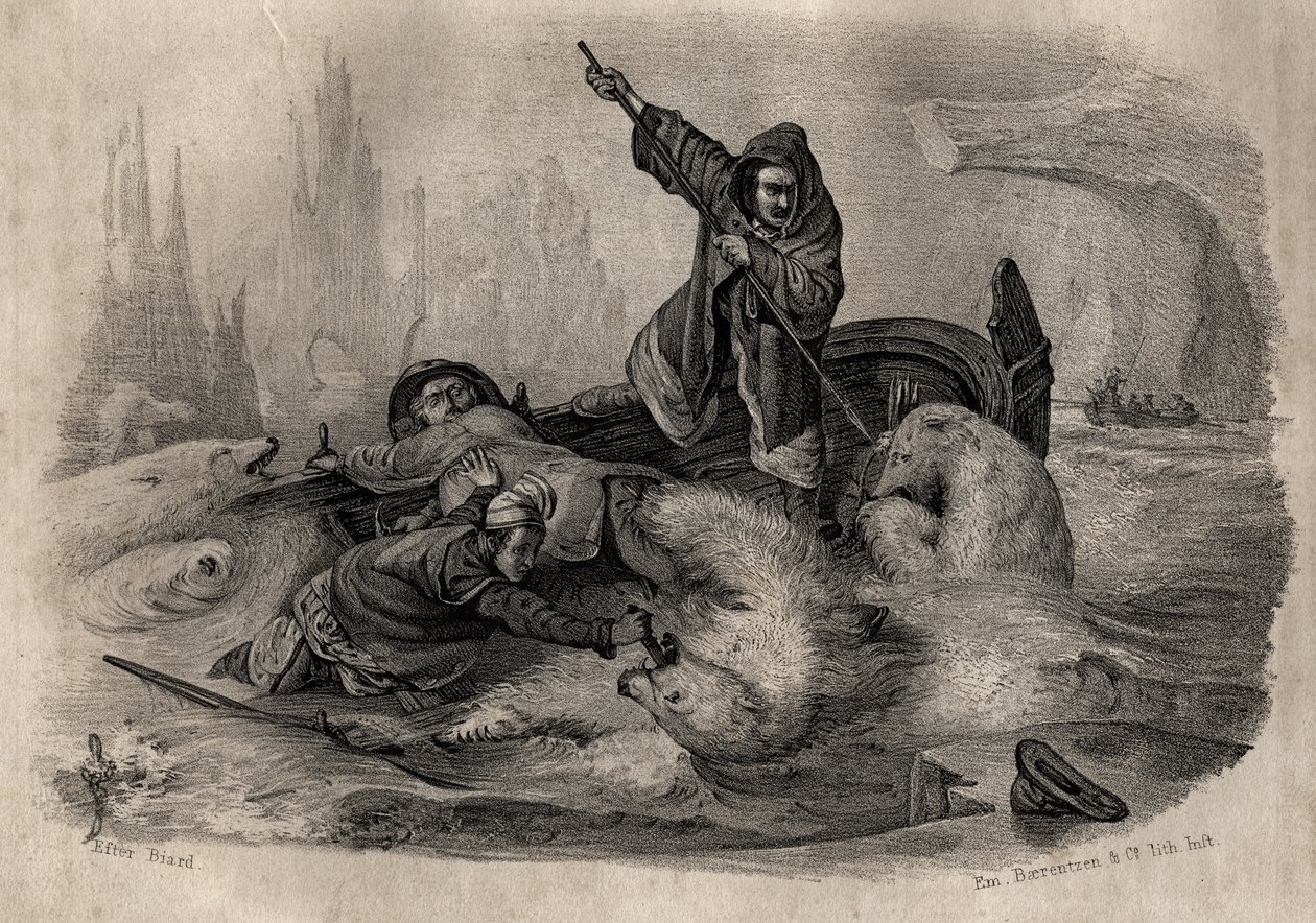 Jääkarhujen metsästys 1700-luvulla tekijältä French School